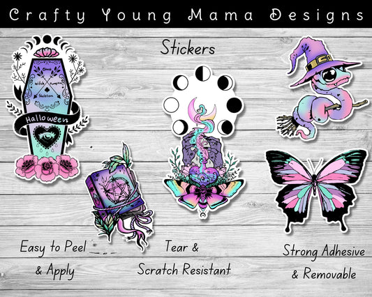 Spooky Magic Stickers  - Matte Vinyl Waterproof Stickers